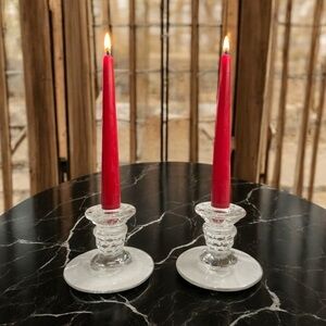 Fostoria American Candle Holders set of 2